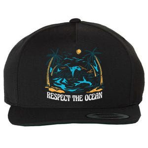 Respect The Ocean Wool Snapback Cap