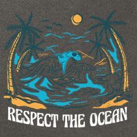 Respect The Ocean Cotton Canvas Backpack