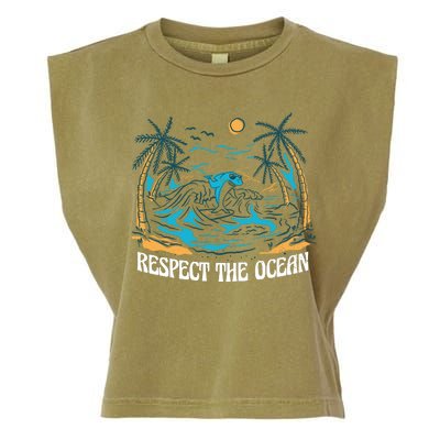 Respect The Ocean Garment-Dyed Women's Muscle Tee