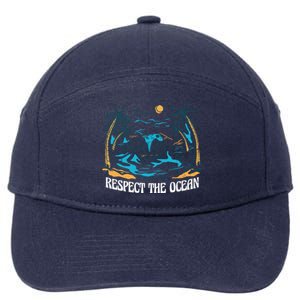 Respect The Ocean 7-Panel Snapback Hat