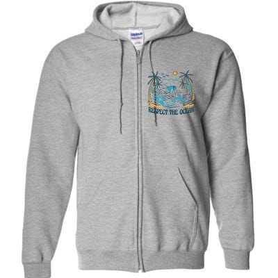 Respect The Ocean Full Zip Hoodie