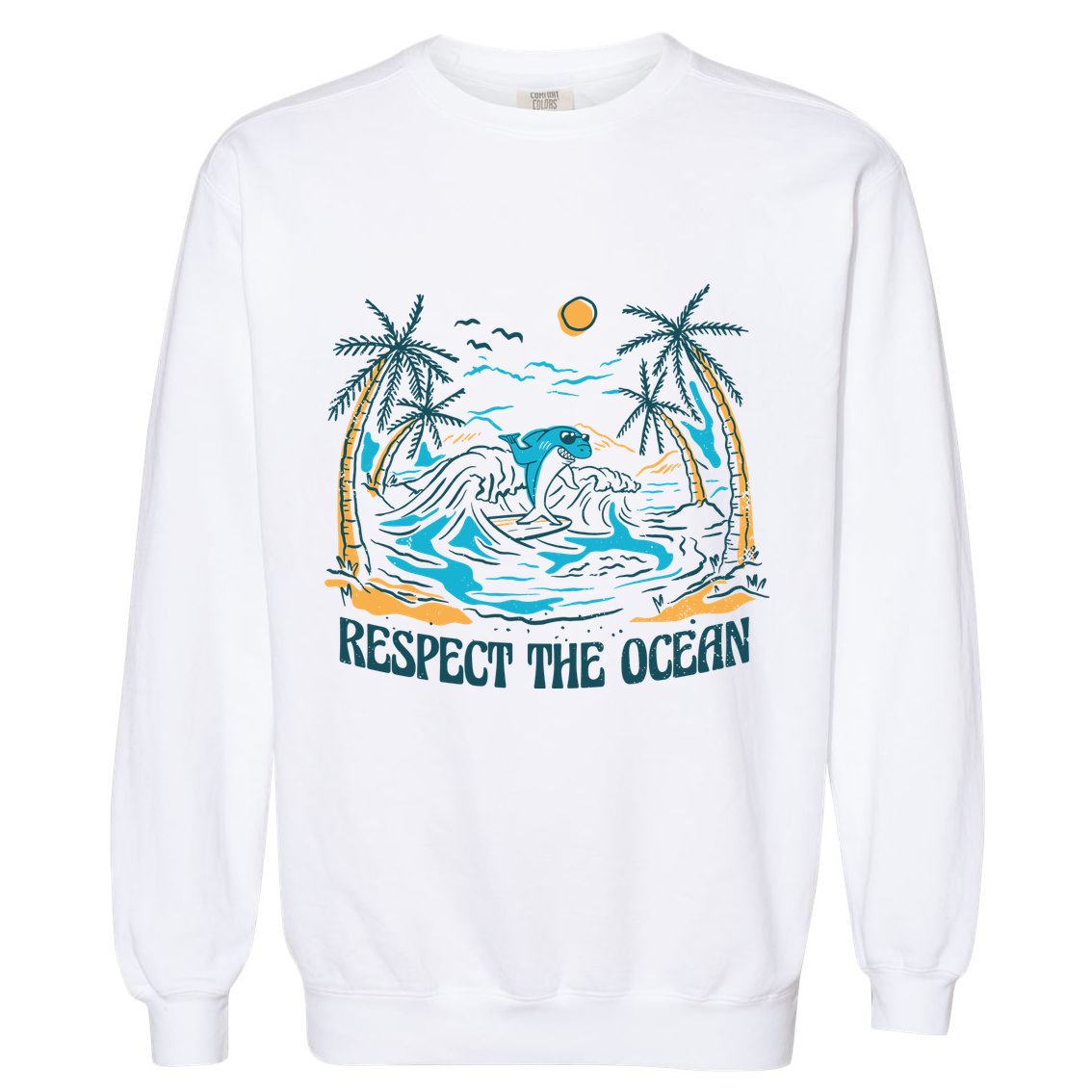 Respect The Ocean Garment-Dyed Sweatshirt