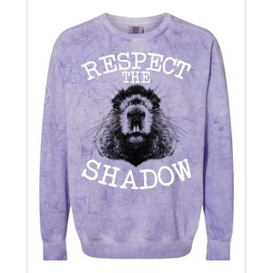 Respect The Shadow Groundhog Colorblast Crewneck Sweatshirt