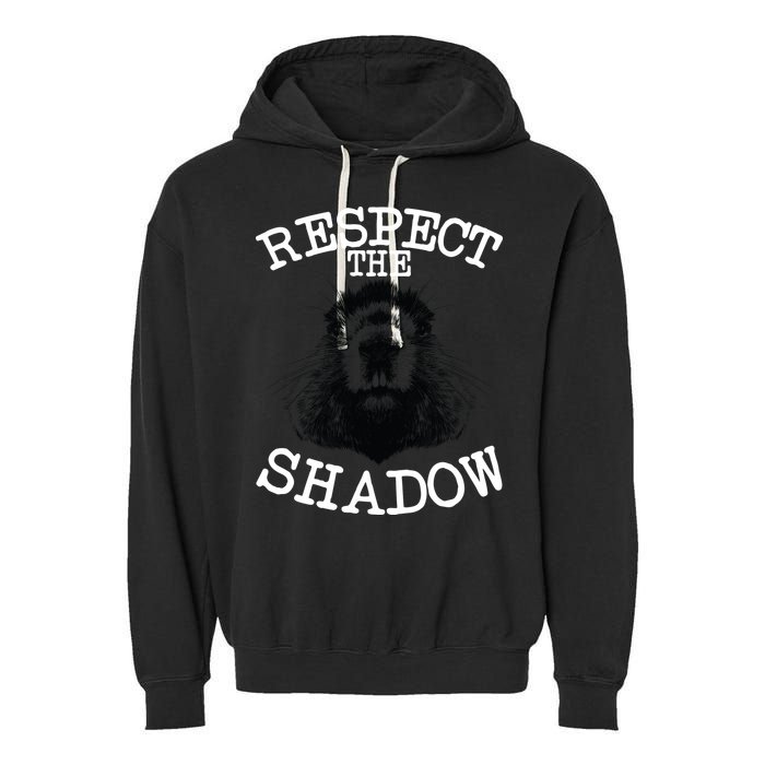 Respect The Shadow Groundhog Garment-Dyed Fleece Hoodie