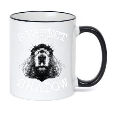 Respect The Shadow Groundhog 11oz Black Color Changing Mug