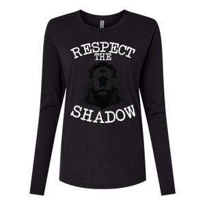 Respect The Shadow Groundhog Womens Cotton Relaxed Long Sleeve T-Shirt