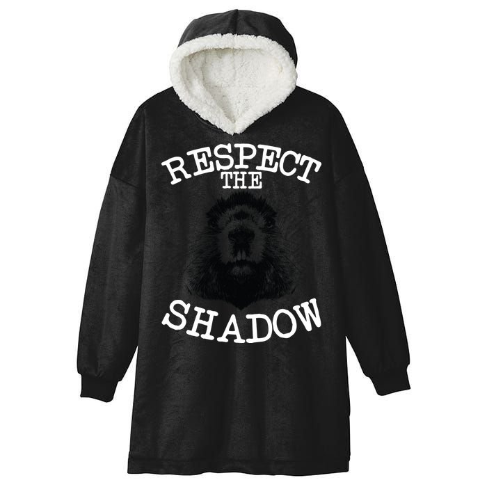 Respect The Shadow Groundhog Hooded Wearable Blanket