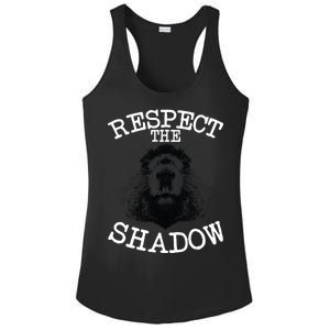 Respect The Shadow Groundhog Ladies PosiCharge Competitor Racerback Tank