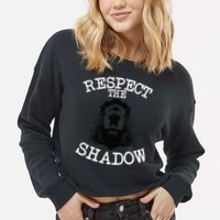 Respect The Shadow Groundhog Cropped Pullover Crew