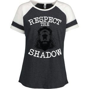 Respect The Shadow Groundhog Enza Ladies Jersey Colorblock Tee