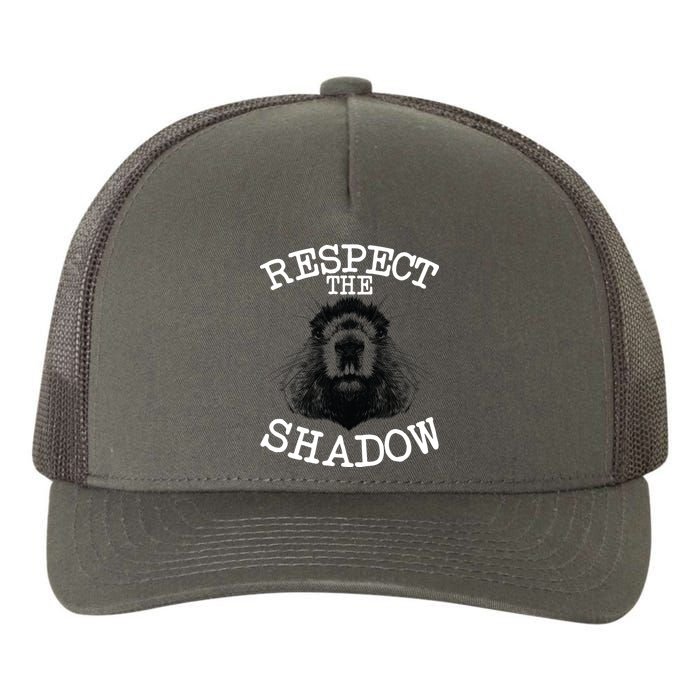 Respect The Shadow Groundhog Yupoong Adult 5-Panel Trucker Hat