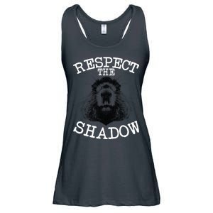 Respect The Shadow Groundhog Ladies Essential Flowy Tank