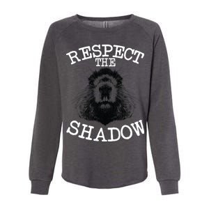 Respect The Shadow Groundhog Womens California Wash Sweatshirt