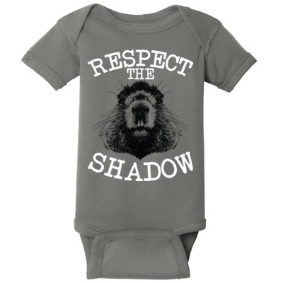 Respect The Shadow Groundhog Baby Bodysuit