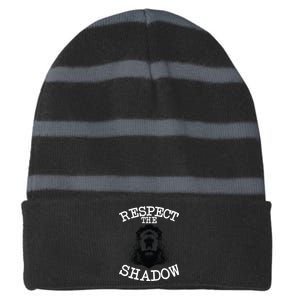 Respect The Shadow Groundhog Striped Beanie with Solid Band