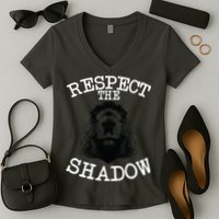 Respect The Shadow Groundhog Women's V-Neck T-Shirt