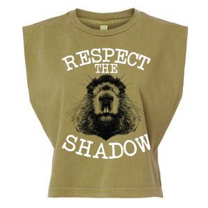 Respect The Shadow Groundhog Garment-Dyed Women's Muscle Tee