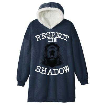 Respect The Shadow Groundhog Hooded Wearable Blanket