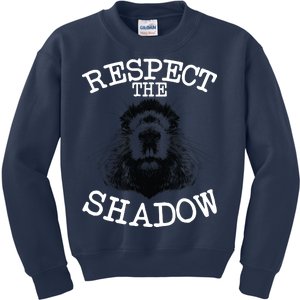 Respect The Shadow Groundhog Kids Sweatshirt