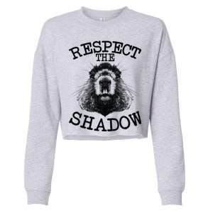 Respect The Shadow Groundhog Cropped Pullover Crew