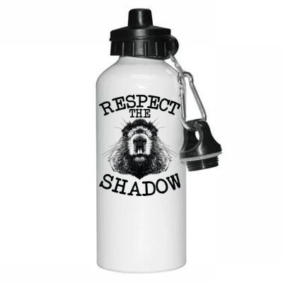 Respect The Shadow Groundhog Aluminum Water Bottle 