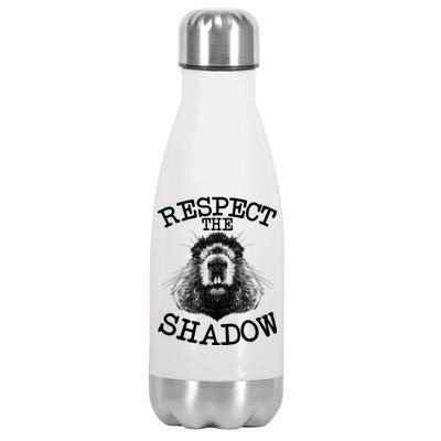 Respect The Shadow Groundhog Stainless Steel Insulated Water Bottle