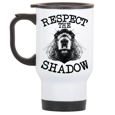 Respect The Shadow Groundhog Stainless Steel Travel Mug