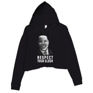 Respect Your Elder Pro Republican Larry Elder Crop Fleece Hoodie