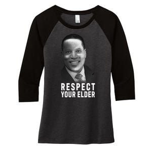 Respect Your Elder Pro Republican Larry Elder Women's Tri-Blend 3/4-Sleeve Raglan Shirt