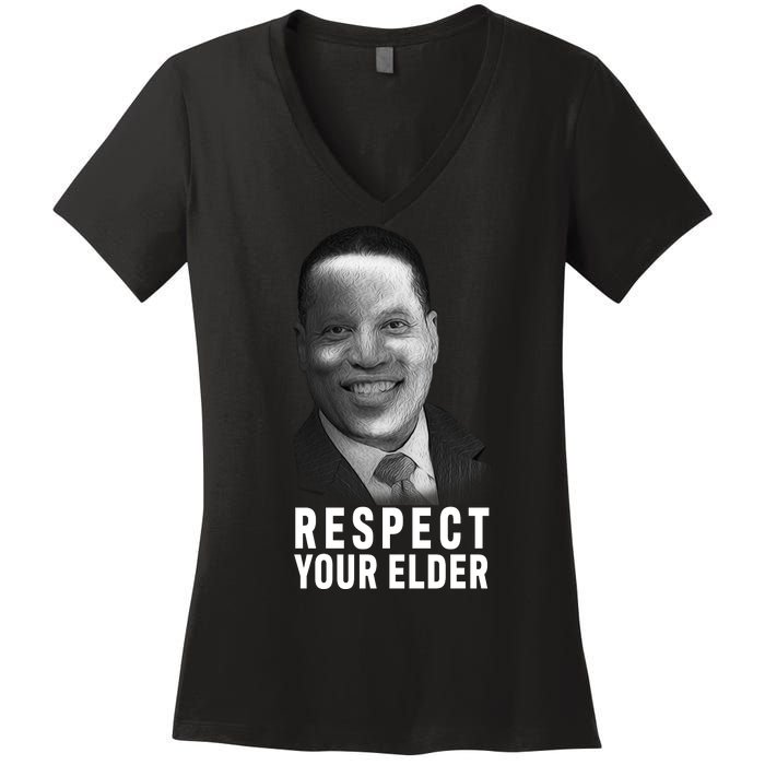 Respect Your Elder Pro Republican Larry Elder Women's V-Neck T-Shirt