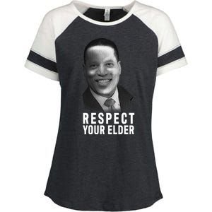 Respect Your Elder Pro Republican Larry Elder Enza Ladies Jersey Colorblock Tee