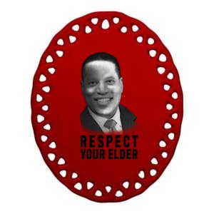 Respect Your Elder Pro Republican Larry Elder Ceramic Oval Ornament