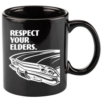 Respect Your Elders Vintage Classic Cars 11oz C Handle Ceramic Mug