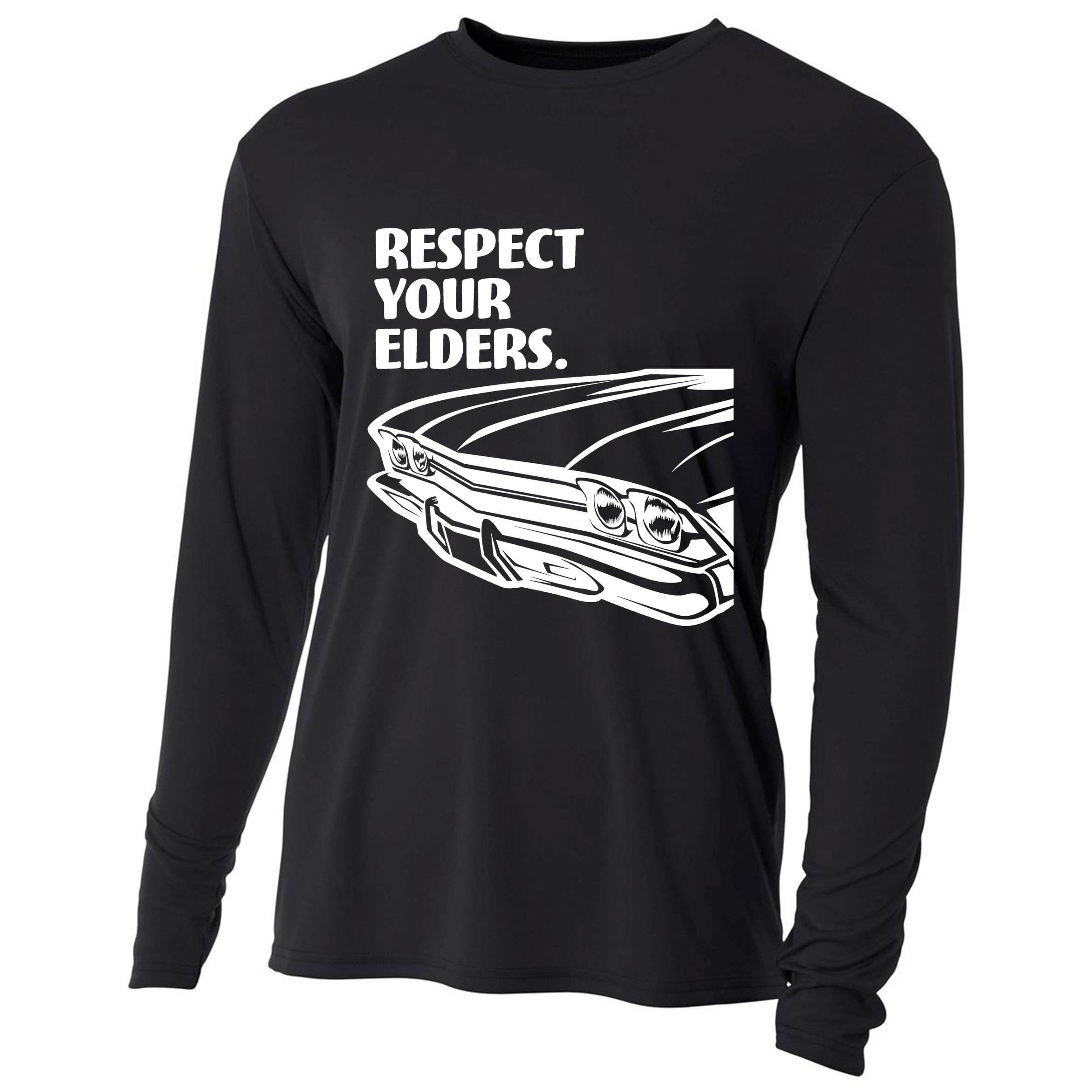 Respect Your Elders Vintage Classic Cars Cooling Performance Long Sleeve Crew