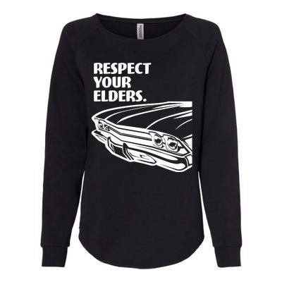 Respect Your Elders Vintage Classic Cars Womens California Wash Sweatshirt