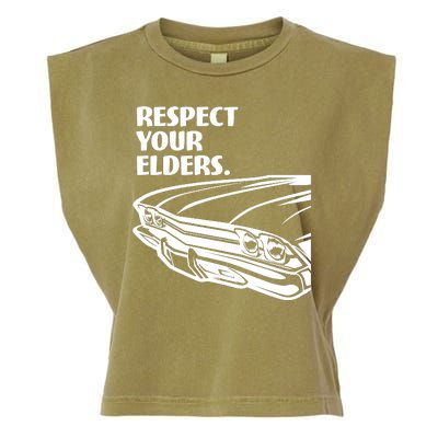 Respect Your Elders Vintage Classic Cars Garment-Dyed Women's Muscle Tee