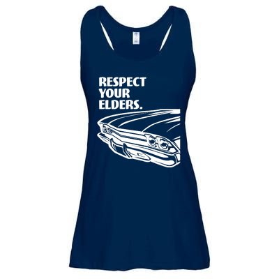 Respect Your Elders Vintage Classic Cars Ladies Essential Flowy Tank