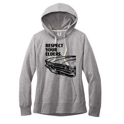 Respect Your Elders Vintage Classic Cars Women's Fleece Hoodie