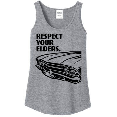 Respect Your Elders Vintage Classic Cars Ladies Essential Tank