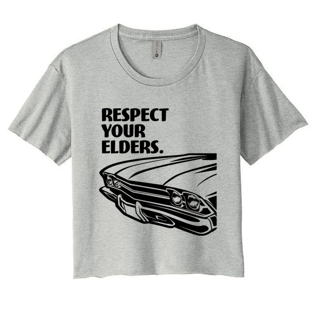 Respect Your Elders Vintage Classic Cars Crop Top