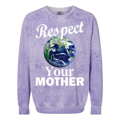 Respect your Mother Earth Colorblast Crewneck Sweatshirt