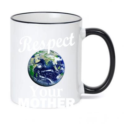 Respect your Mother Earth 11oz Black Color Changing Mug