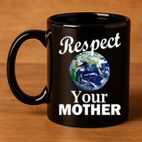 Respect your Mother Earth 11oz C Handle Ceramic Mug