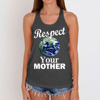 Respect your Mother Earth Women's Knotted Racerback Tank