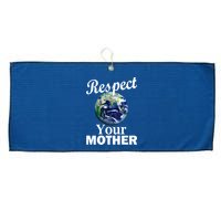 Respect your Mother Earth Large Microfiber Waffle Golf Towel