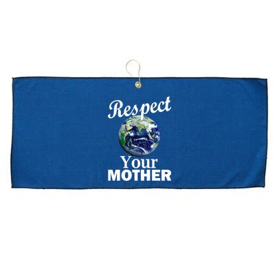 Respect your Mother Earth Large Microfiber Waffle Golf Towel