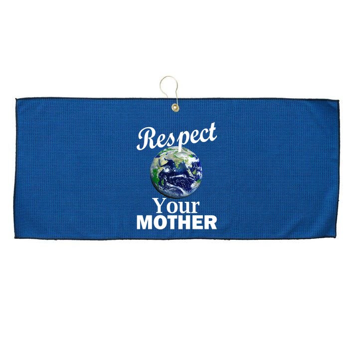 Respect your Mother Earth Large Microfiber Waffle Golf Towel