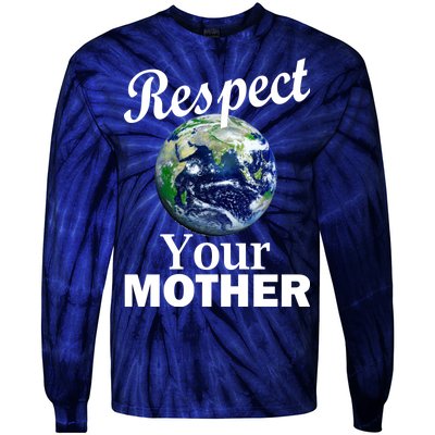 Respect your Mother Earth Tie-Dye Long Sleeve Shirt