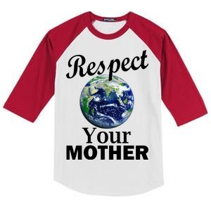 Respect your Mother Earth Kids Colorblock Raglan Jersey