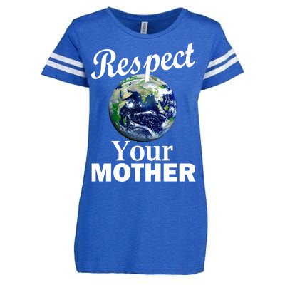 Respect your Mother Earth Enza Ladies Jersey Football T-Shirt